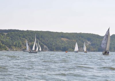 Sailboats on a lake