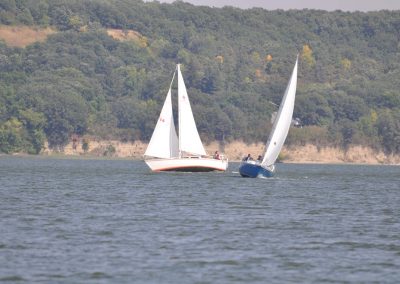 Sailboats on a lake