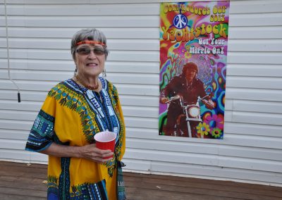 Person dressed as a hippie for YachtStock 2017