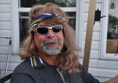 Man dressed as a hippie for YachtStock 2017